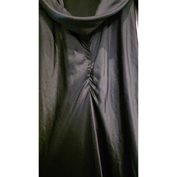 We Wore What Maxi Dress Womens M Black Long Sleeve Open Back Cowl Formal - Picture 15 of 16